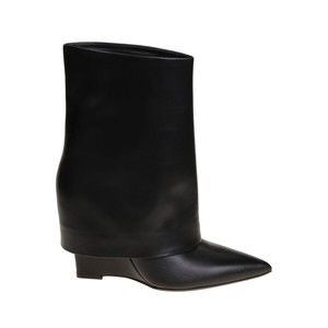 Sergio Levantesi Pointed Toe Black Leather Ankle Boot - NWT